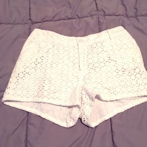 Lucky Brand Crochet White Shorts Women Size 32